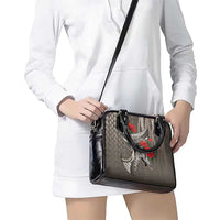 Hawaiian Honu Personalized Shoulder Handbag Mocha Mousse Hibiscus Tribal Hook Pattern LT9 - Polynesian Pride