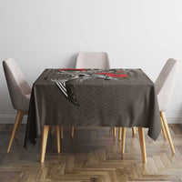 Hawaiian Honu Personalized Tablecloth Mocha Mousse Hibiscus Tribal Hook Pattern LT9 - Polynesian Pride