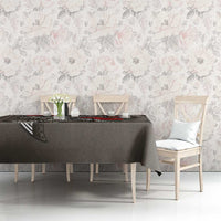 Hawaiian Honu Personalized Tablecloth Mocha Mousse Hibiscus Tribal Hook Pattern LT9 - Polynesian Pride