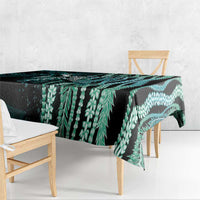 Hawaiian Honu Personalized Tablecloth Dark Cyan Maile Pikake Flower Lei Inspired LT9 - Polynesian Pride