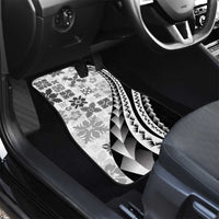 Black Hawaiian Quilt Pattern Car Mats Mixed Polynesian Tribal Arty