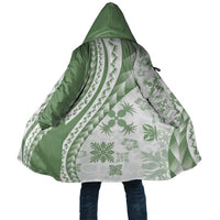 Green Hawaiian Quilt Pattern Cloak Mixed Polynesian Tribal Arty - Polynesian Pride