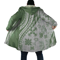 Green Hawaiian Quilt Pattern Cloak Mixed Polynesian Tribal Arty - Polynesian Pride