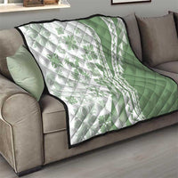 Green Hawaiian Quilt Pattern Quilt Mixed Polynesian Tribal Arty