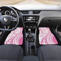 Pink Hawaiian Quilt Pattern Car Mats Mixed Polynesian Tribal Arty