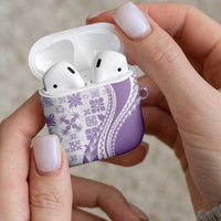 Purple Hawaiian Quilt Pattern AirPods Case Mixed Polynesian Tribal Arty LT9 - Polynesian Pride