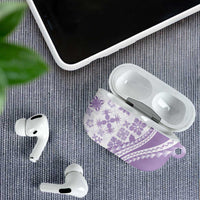 Purple Hawaiian Quilt Pattern AirPods Case Mixed Polynesian Tribal Arty LT9 - Polynesian Pride