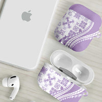 Purple Hawaiian Quilt Pattern AirPods Case Mixed Polynesian Tribal Arty LT9 - Polynesian Pride