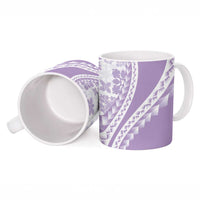Purple Hawaiian Quilt Pattern Ceramic Mug Mixed Polynesian Tribal Arty - Polynesian Pride