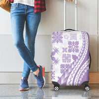 Purple Hawaiian Quilt Pattern Luggage Cover Mixed Polynesian Tribal Arty