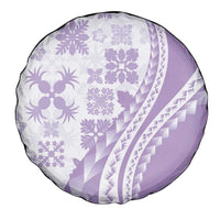 Purple Hawaiian Quilt Pattern Spare Tire Cover Mixed Polynesian Tribal Arty