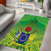 Cook Islands Constitution Day Area Rug Kuki Airani Since 1965