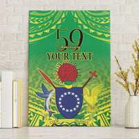 Cook Islands Constitution Day Canvas Wall Art Kuki Airani Since 1965 LT9 Without Frame Green - Polynesian Pride