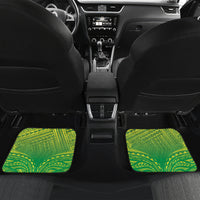 Cook Islands Constitution Day Car Mats Kuki Airani Since 1965 LT9 Set 2pcs - Back Green - Polynesian Pride