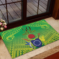 Cook Islands Constitution Day Rubber Doormat Kuki Airani Since 1965 LT9 - Polynesian Pride