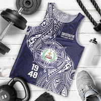 Personalised Tonga Sia'atoutai Theological College Men Tank Top Since 1948 Special Kupesi Pattern LT9 - Polynesian Pride