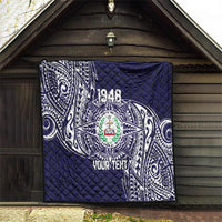 Personalised Tonga Sia'atoutai Theological College Quilt Since 1948 Special Kupesi Pattern LT9 - Polynesian Pride