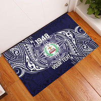 Personalised Tonga Sia'atoutai Theological College Rubber Doormat Since 1948 Special Kupesi Pattern LT9 - Polynesian Pride