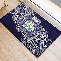 Personalised Tonga Sia'atoutai Theological College Rubber Doormat Since 1948 Special Kupesi Pattern LT9 - Polynesian Pride