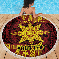 Personalised Tonga Haapai High School Beach Blanket Special Kupesi Pattern LT9 - Polynesian Pride