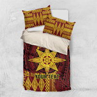 Personalised Tonga Haapai High School Bedding Set Special Kupesi Pattern LT9 US Twin 172cm x 218cm Gold - Polynesian Pride