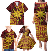 Personalised Tonga Haapai High School Family Matching Puletasi and Hawaiian Shirt Special Kupesi Pattern LT9 - Polynesian Pride