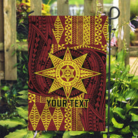 Personalised Tonga Haapai High School Garden Flag Special Kupesi Pattern LT9 Garden Flag Gold - Polynesian Pride