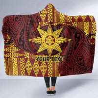 Personalised Tonga Haapai High School Hooded Blanket Special Kupesi Pattern LT9 One Size Gold - Polynesian Pride