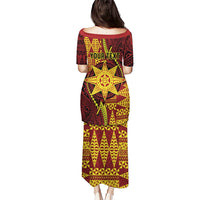 Personalised Tonga Haapai High School Puletasi Special Kupesi Pattern LT9 - Polynesian Pride