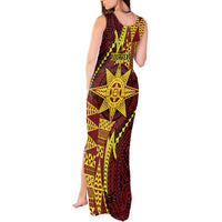 Personalised Tonga Haapai High School Tank Maxi Dress Special Kupesi Pattern LT9 - Polynesian Pride