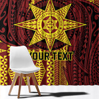 Personalised Tonga Haapai High School Window Curtain Special Kupesi Pattern LT9 - Polynesian Pride