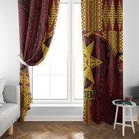 Personalised Tonga Haapai High School Window Curtain Special Kupesi Pattern LT9 - Polynesian Pride