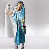 Personalised Tonga Lavengamalie College Hooded Blanket Since 1980 Special Kupesi Pattern LT9 - Polynesian Pride