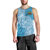 Personalised Tonga Lavengamalie College Men Tank Top Since 1980 Special Kupesi Pattern LT9 - Polynesian Pride