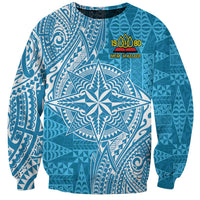 Personalised Tonga Lavengamalie College Sweatshirt Since 1980 Special Kupesi Pattern LT9 Unisex Blue - Polynesian Pride