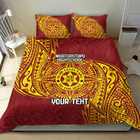 Personalised Tonga Niuatoputapu High School Bedding Set Special Kupesi Pattern LT9 - Polynesian Pride
