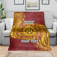 Personalised Tonga Niuatoputapu High School Blanket Special Kupesi Pattern LT9 - Polynesian Pride