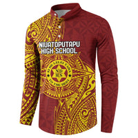 Personalised Tonga Niuatoputapu High School Button Sweatshirt Special Kupesi Pattern LT9 - Polynesian Pride