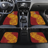 Personalised Tonga Niuatoputapu High School Car Mats Special Kupesi Pattern LT9 Set 4pcs Gold - Polynesian Pride