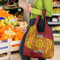 Personalised Tonga Niuatoputapu High School Grocery Bag Special Kupesi Pattern LT9 - Polynesian Pride
