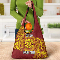 Personalised Tonga Niuatoputapu High School Grocery Bag Special Kupesi Pattern LT9 - Polynesian Pride
