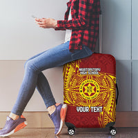 Personalised Tonga Niuatoputapu High School Luggage Cover Special Kupesi Pattern