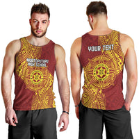Personalised Tonga Niuatoputapu High School Men Tank Top Special Kupesi Pattern LT9 - Polynesian Pride