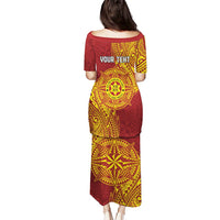 Personalised Tonga Niuatoputapu High School Puletasi Special Kupesi Pattern LT9 - Polynesian Pride