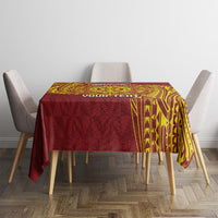 Personalised Tonga Niuatoputapu High School Tablecloth Special Kupesi Pattern LT9 - Polynesian Pride