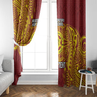 Personalised Tonga Niuatoputapu High School Window Curtain Special Kupesi Pattern LT9 - Polynesian Pride