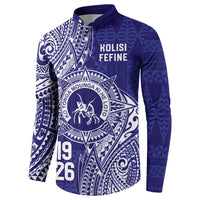 Personalised Tonga Queen Salote College Button Sweatshirt Kolisi Fefine 1926 Special Kupesi Pattern