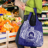 Personalised Tonga Queen Salote College Grocery Bag Kolisi Fefine 1926 Special Kupesi Pattern