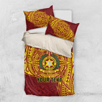 Personalised Tonga Vava'u High School Bedding Set Since 1985 Special Kupesi Pattern LT9 US Twin 172cm x 218cm Red - Polynesian Pride