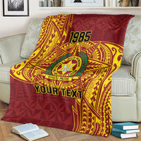 Personalised Tonga Vava'u High School Blanket Since 1985 Special Kupesi Pattern LT9 - Polynesian Pride
